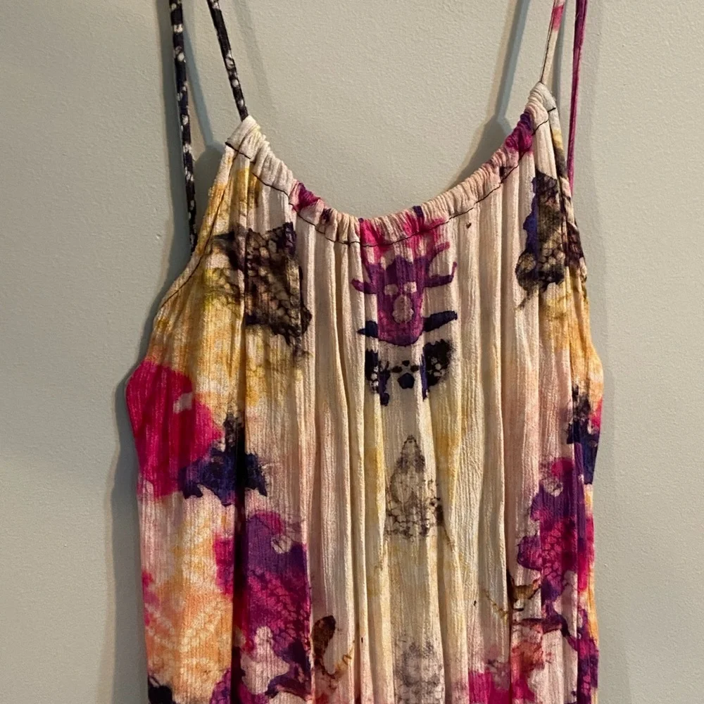 Free People tie dye Batik Maxi Backless Dress Medium - Picture 7 of 9
